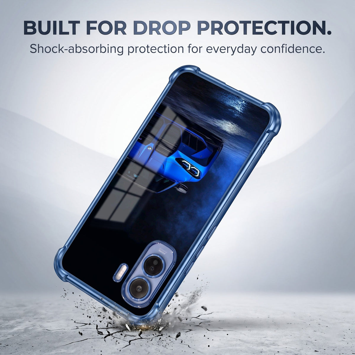 Vivo T5 Pro 5G BMW Sport Car Blue Airbags Printed Back Case