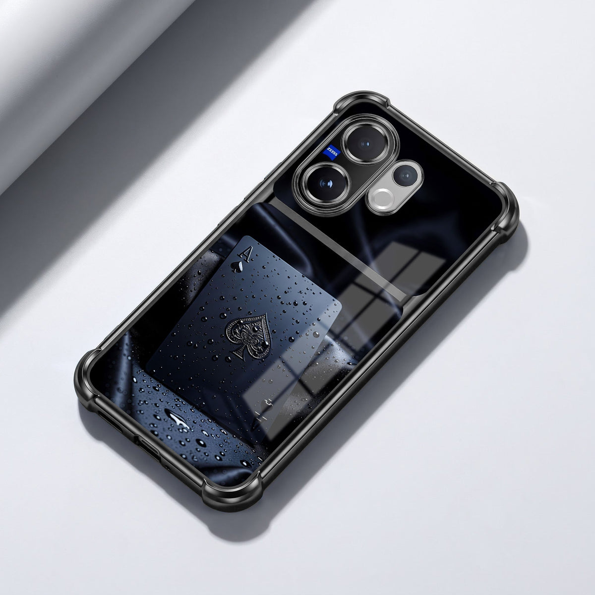 Vivo V60 5G Ace King Dual-Tone Transparent Black Airbags Case