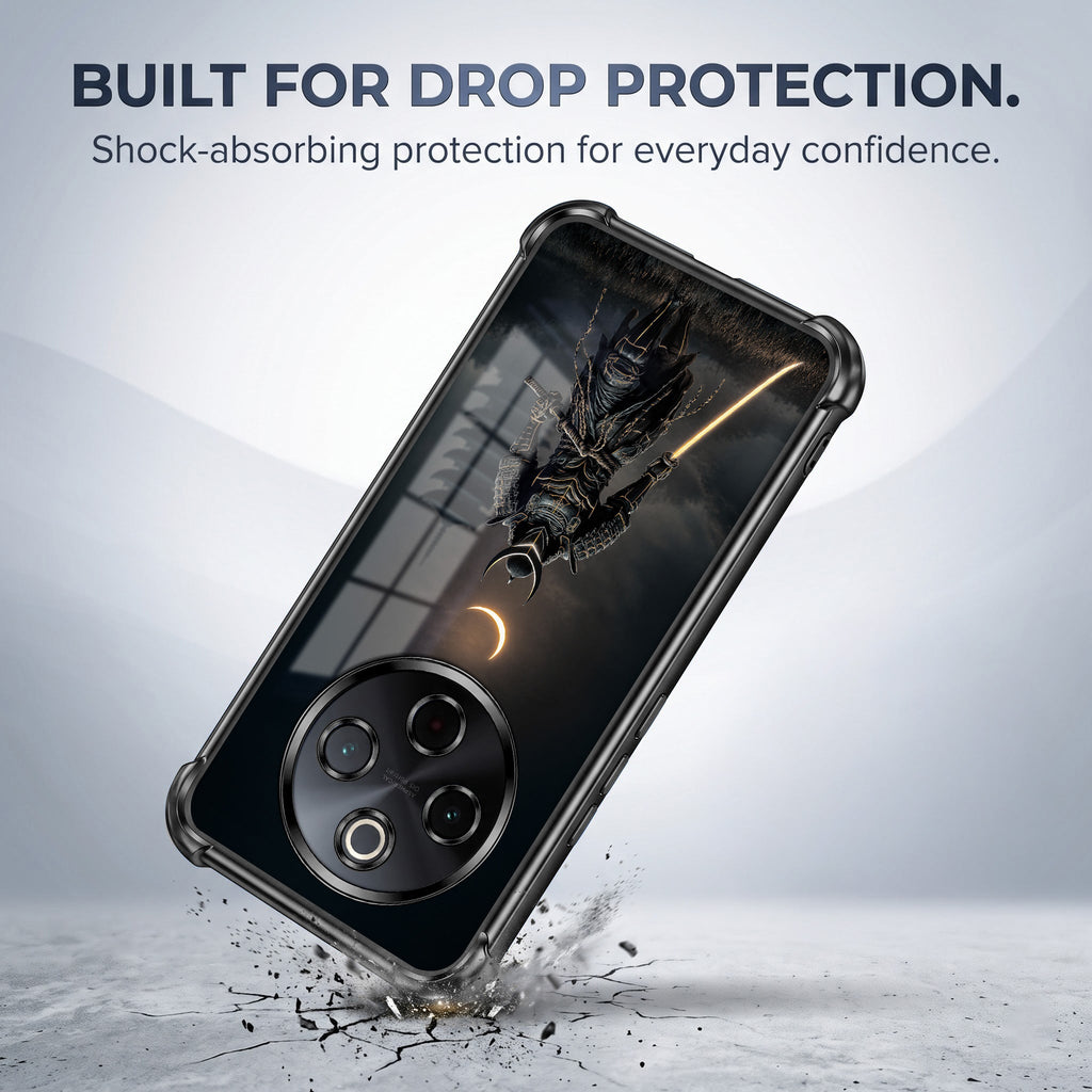 Vivo T4 5G Samurai Warrior Black Airbags Printed Back Case