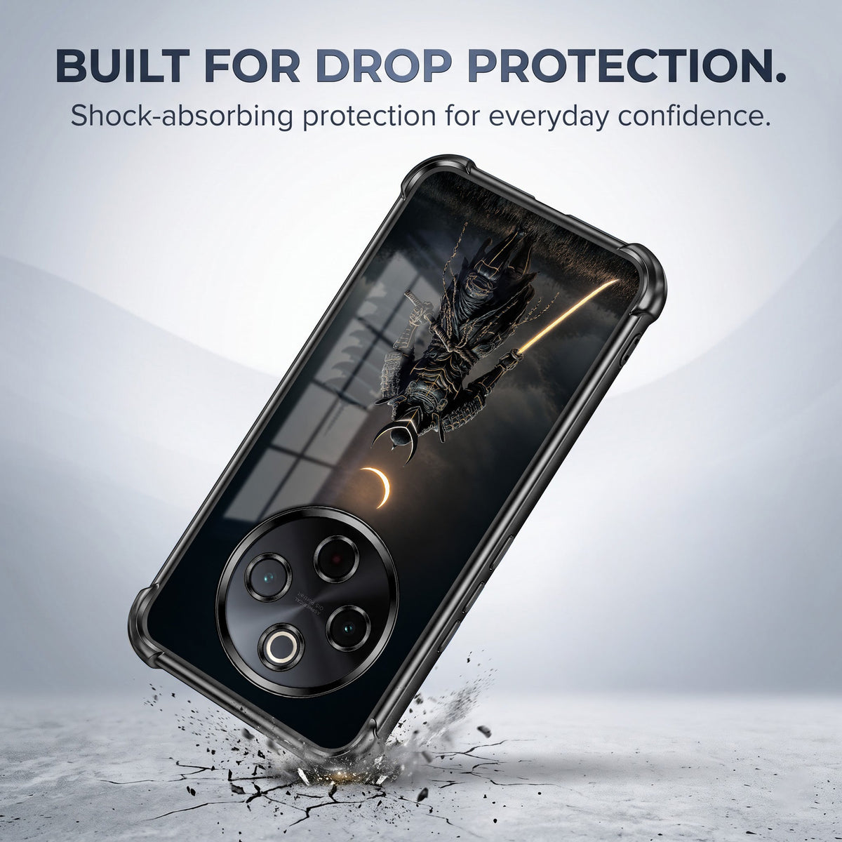 Vivo T4 5G Samurai Warrior Black Airbags Printed Back Case
