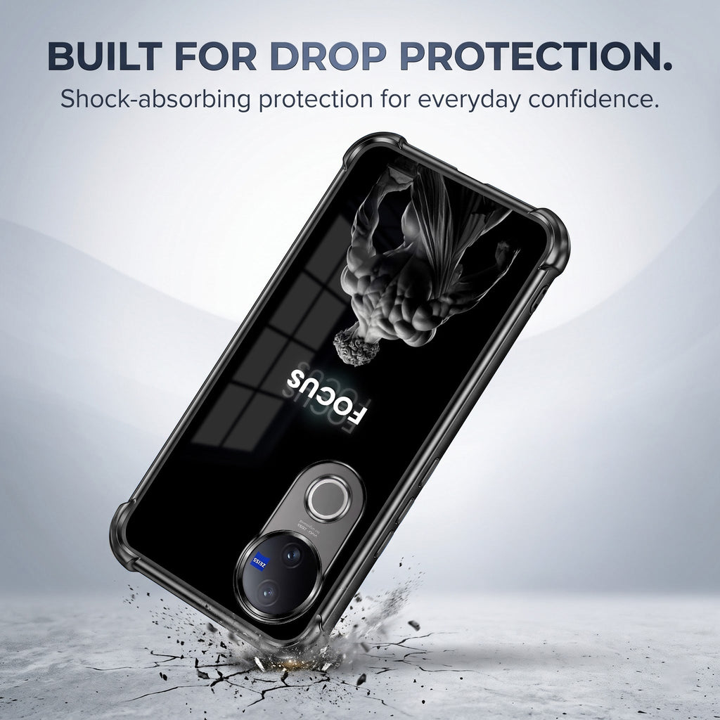 Vivo V50 5G Focus Black Airbags Printed Back Case