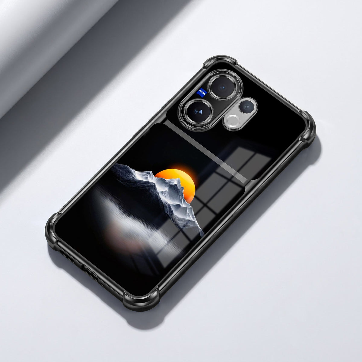 Vivo V60 5G Golden Sunset Dual-Tone Transparent Black Airbags Case