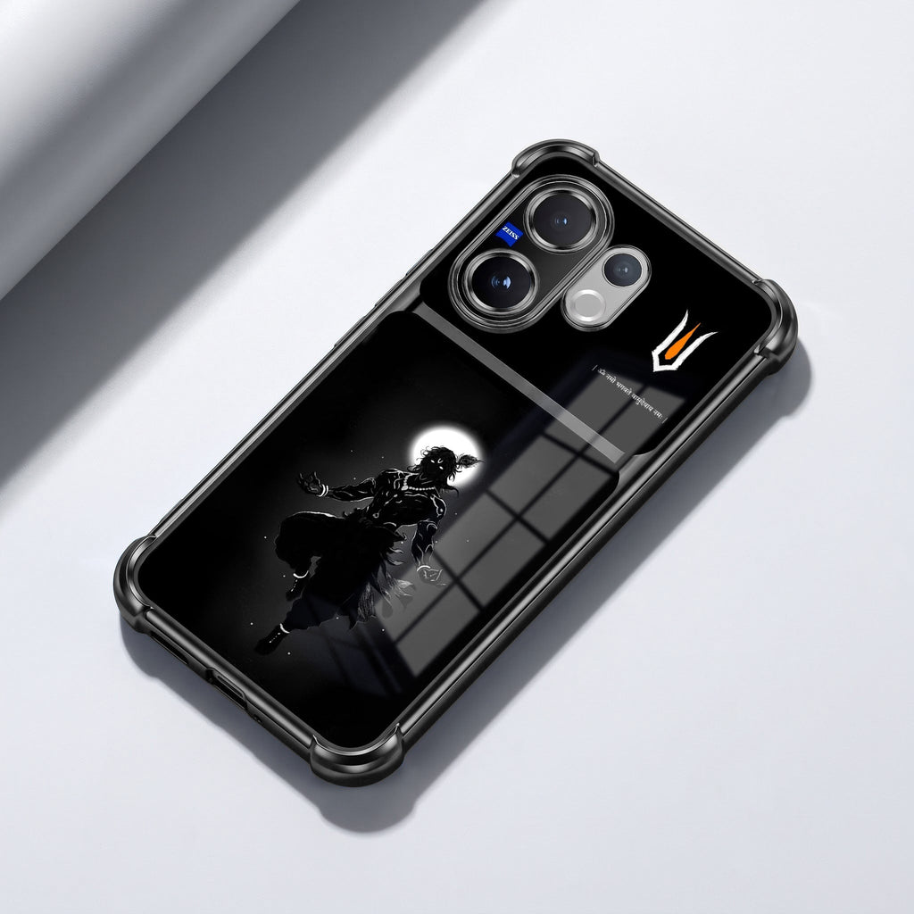 Vivo V60 5G Vasudev Spiritual Shadow Dual-Tone Transparent Black Airbags Case