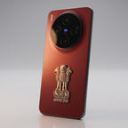 Vivo X300 5G Compatible Satyamev Jayate 3D Metal Emblem Sticker