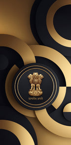 Vivo T5x 5G Royal Emblem Gold Electroplated Glass Phone Back Case