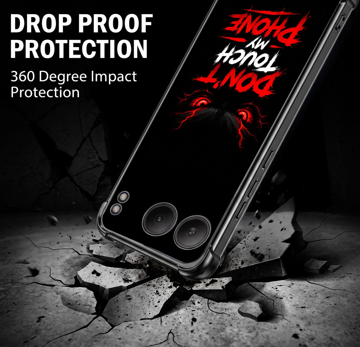 One Plus Nord 4 5G Don't Touch My Phone Black Airbags Printed Back Case