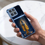 Motorola Edge 60 Pro 5G Divine Krishna Dual-Tone Transparent Blue Airbags Case