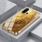 OnePlus 13s 5G Bitcoin Gold Electroplated Glass Phone Back Case