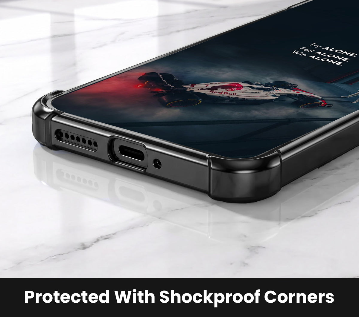 Vivo T5 Pro 5G F1 Alone Black Airbags Printed Back Case