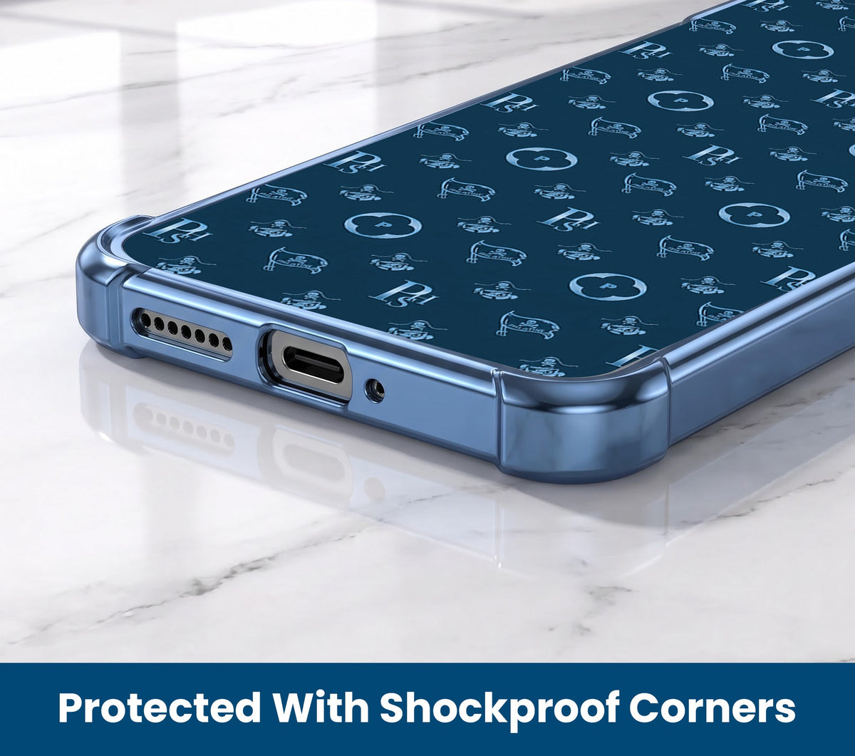 Vivo T5 Pro 5G Luxury Monogram Blue Airbags Printed Back Case