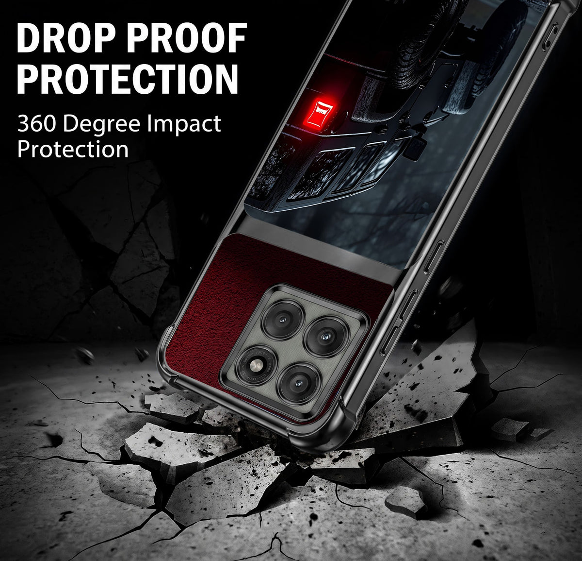 Motorola Edge 60 Pro 5G Black Beast 4x4 Dual-Tone Transparent Black Airbags Case