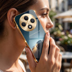Oppo F27 Pro+ 5G Porsche Luxury Gold Electroplated Glass Phone Back Case