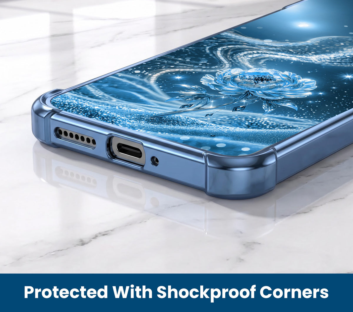Vivo T5 Pro 5G Blue Rose Airbags Printed Back Case