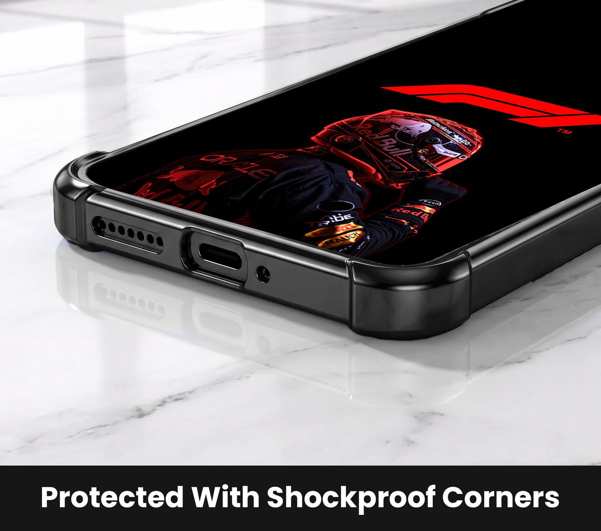 Vivo T5 Pro 5G F1 Rider Black Airbags Printed Back Case