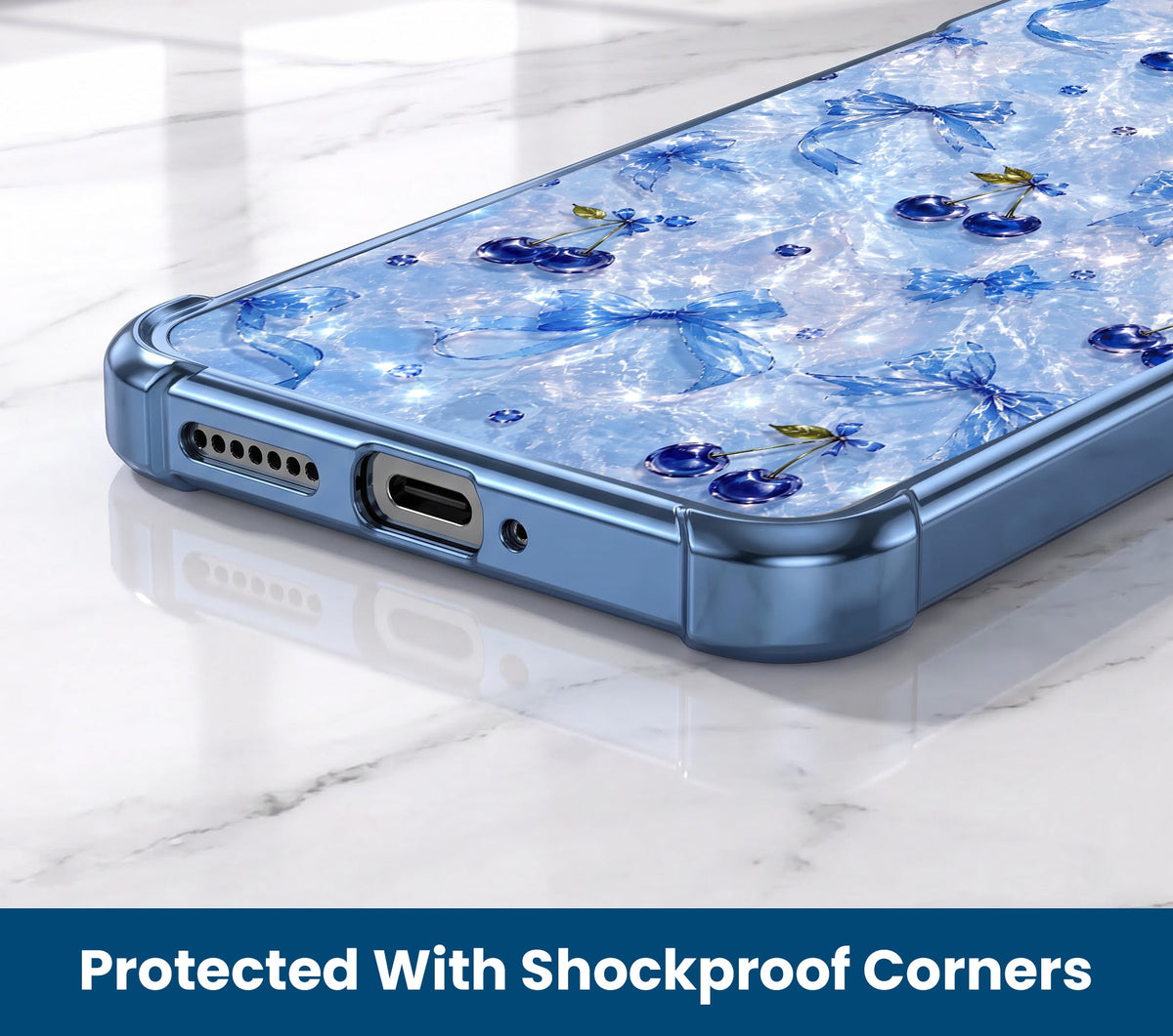Oppo F31 Pro 5G Blue Cherry Airbags Printed Back Case