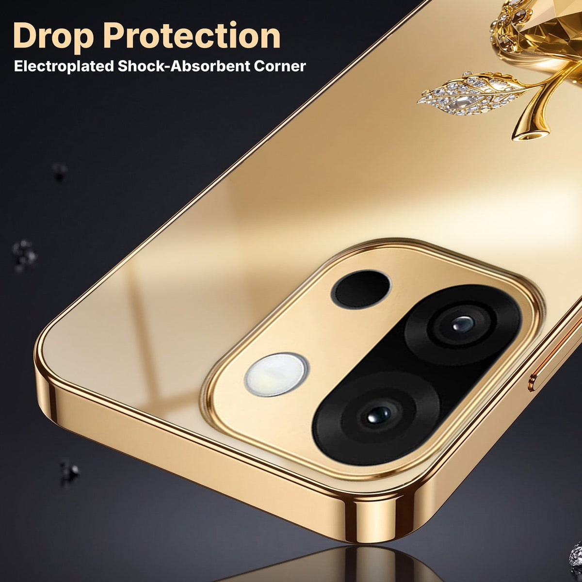 OnePlus 13s 5G Golden Apple Gold Electroplated Glass Phone Back Case
