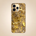 Oppo Reno 15 5G Golden Diamond Shatter Gold Electroplated Glass Phone Back Case