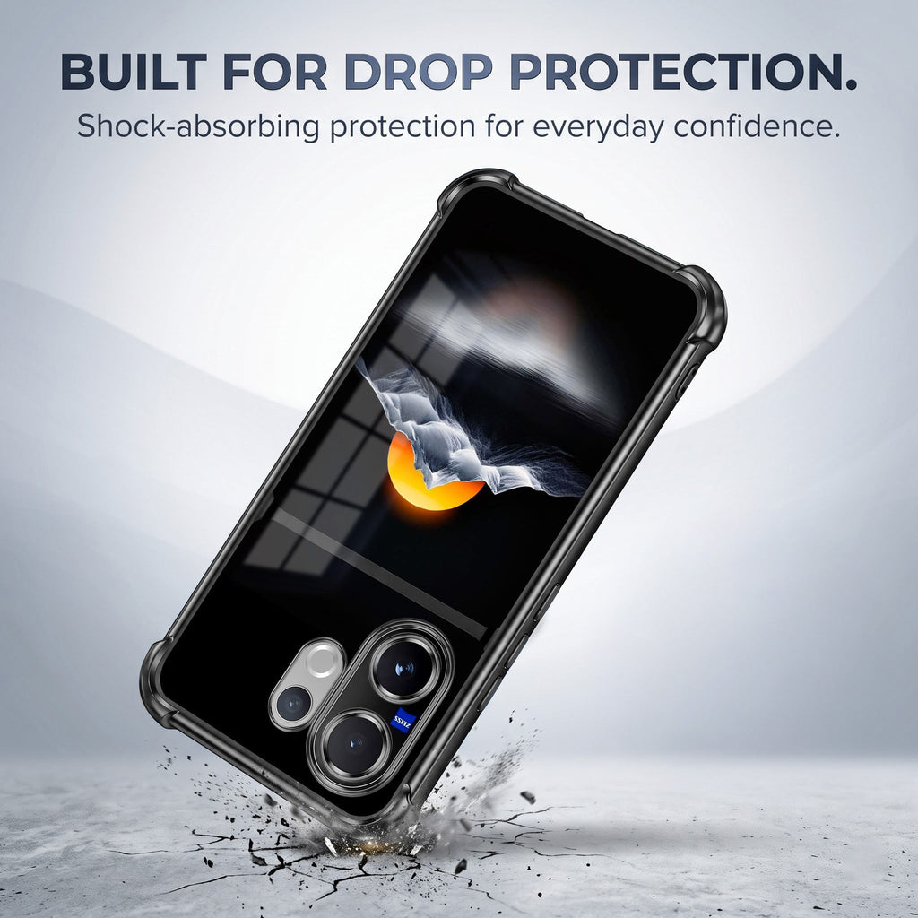 Vivo V60 5G Golden Sunset Dual-Tone Transparent Black Airbags Case