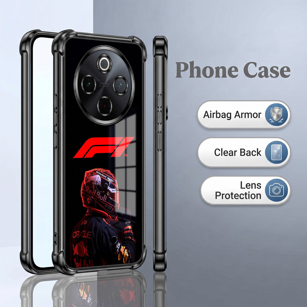 Vivo T4 5G F1 Rider Black Airbags Printed Back Case