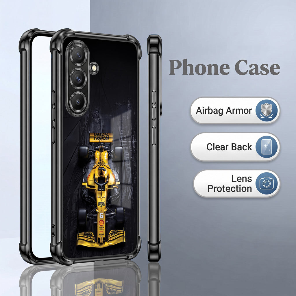 Samsung Galaxy A36 5G F1 Racing Cars Airbags Printed Back Case