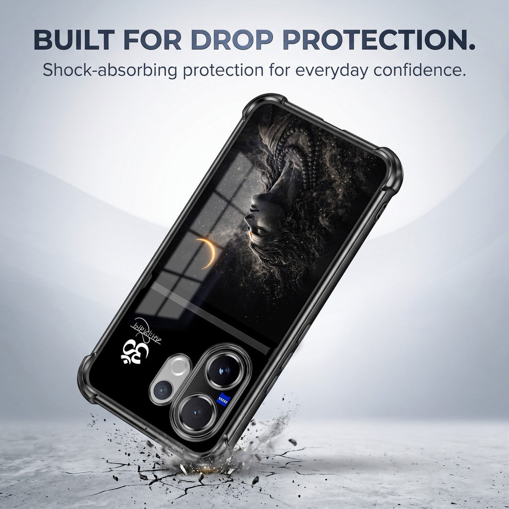 Vivo V60 5G Eternal Shiva Dual-Tone Transparent Black Airbags Case