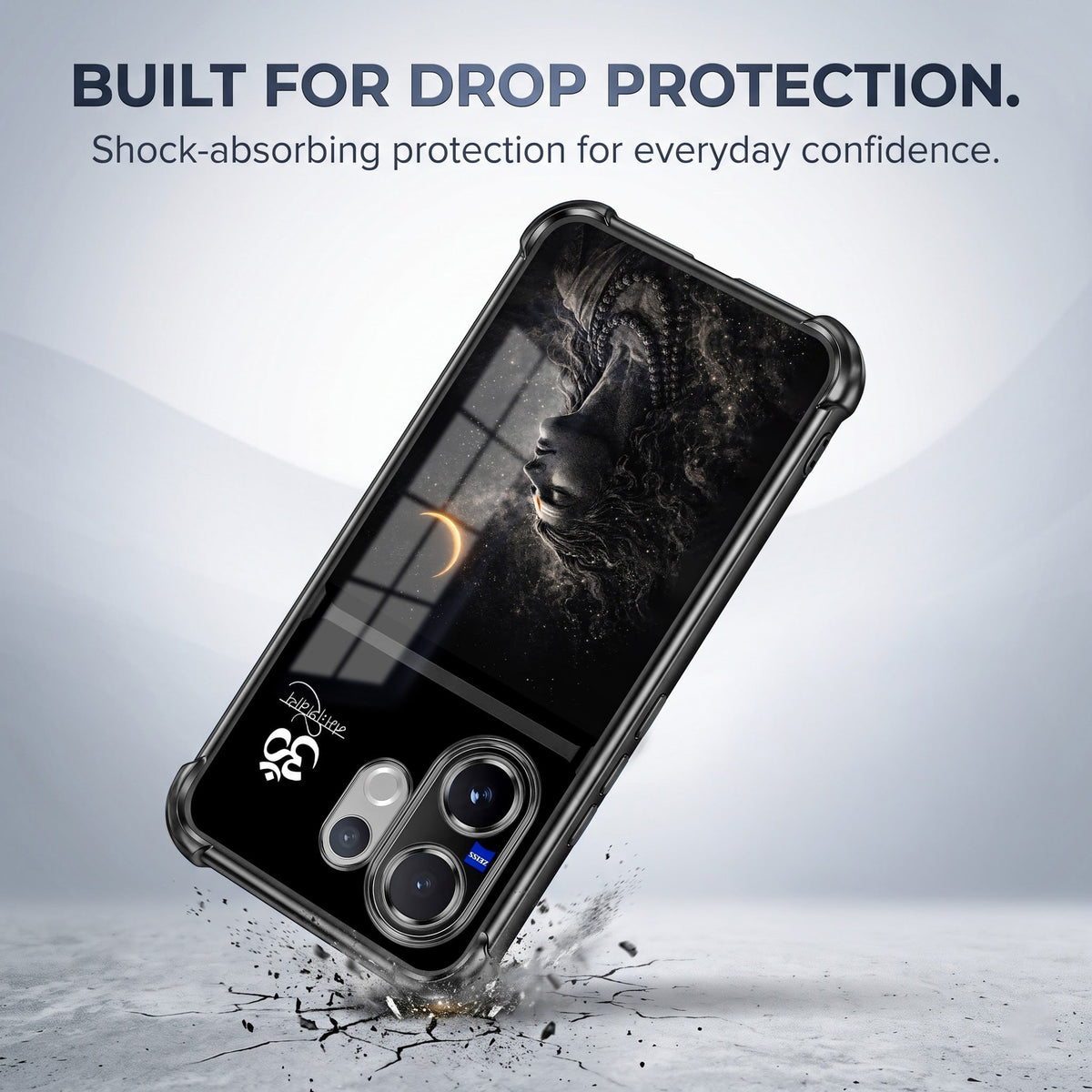 Vivo V60 5G Eternal Shiva Dual-Tone Transparent Black Airbags Case