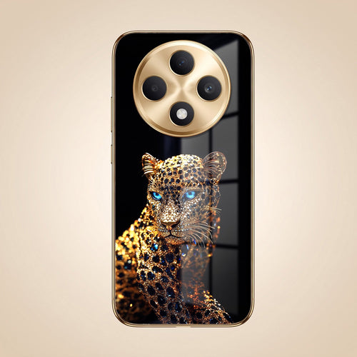 OPPO F27 Pro+ 5G Panther Gold Electroplated Glass Phone Back Case