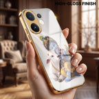 Vivo V60e 5G Bal Krishna Blessings Gold Electroplated Glass Phone Back Case