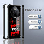 Vivo T4 5G Don't Touch My Phone Black Airbags Printed Back Case