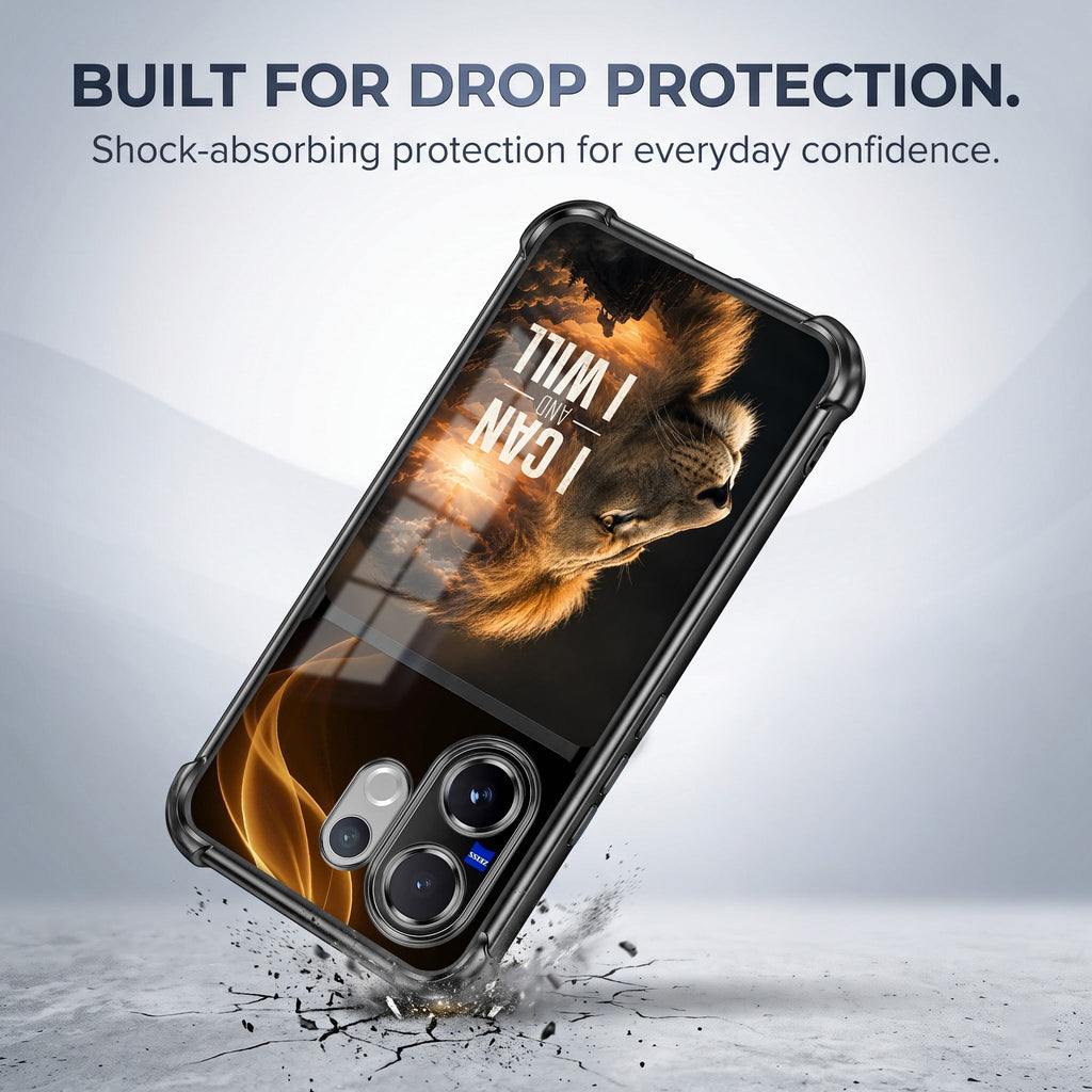 Vivo V60 5G Rise of the King Dual-Tone Transparent Black Airbags Case