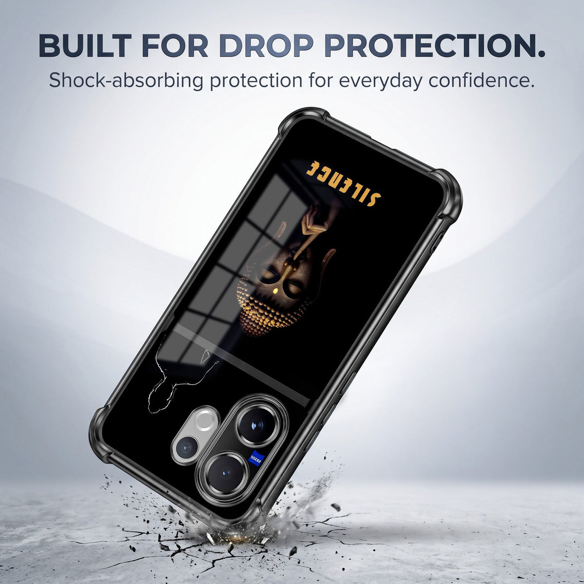 Vivo V60 5G Silent Buddha Dual-Tone Transparent Black Airbags Case