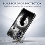 Vivo V60 5G Moonlit Ronin Dual-Tone Transparent Black Airbags Case