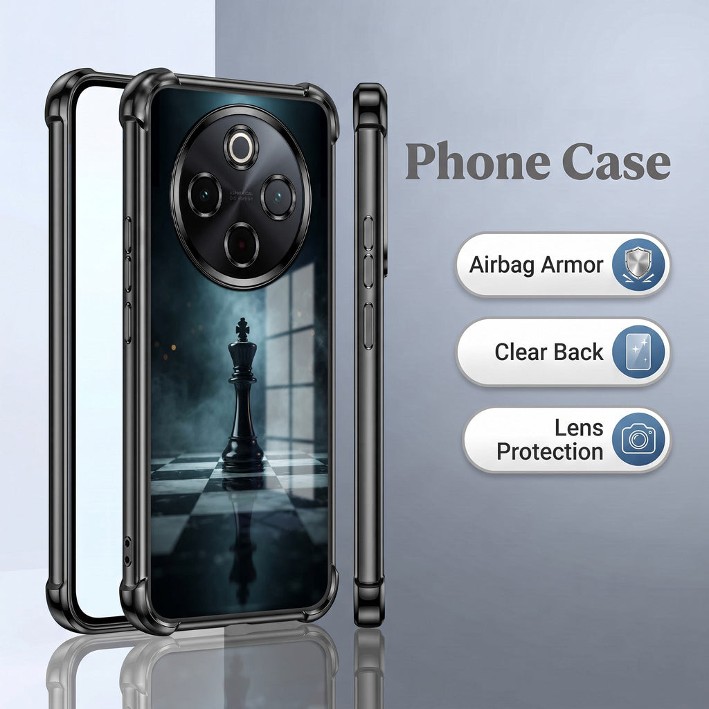 Vivo T4 5G Checkmate Black Airbags Printed Back Case