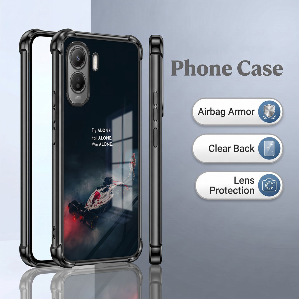 Vivo T5 Pro 5G F1 Alone Black Airbags Printed Back Case