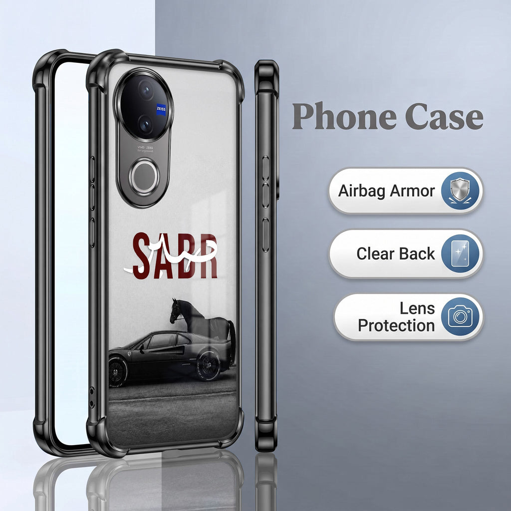 Vivo V50 5G SABR Black Airbags Printed Back Case