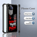 Vivo V50 5G Don't Touch My Phone Black Airbags Printed Back Case