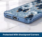 Oppo F31 Pro 5G Blue Butterfly Floral Airbags Printed Back Case