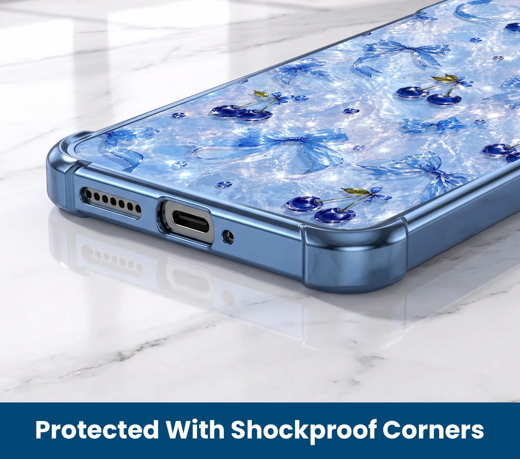 Oppo A5 Pro 5G Blue Cherry Blue Airbags Printed Back Case