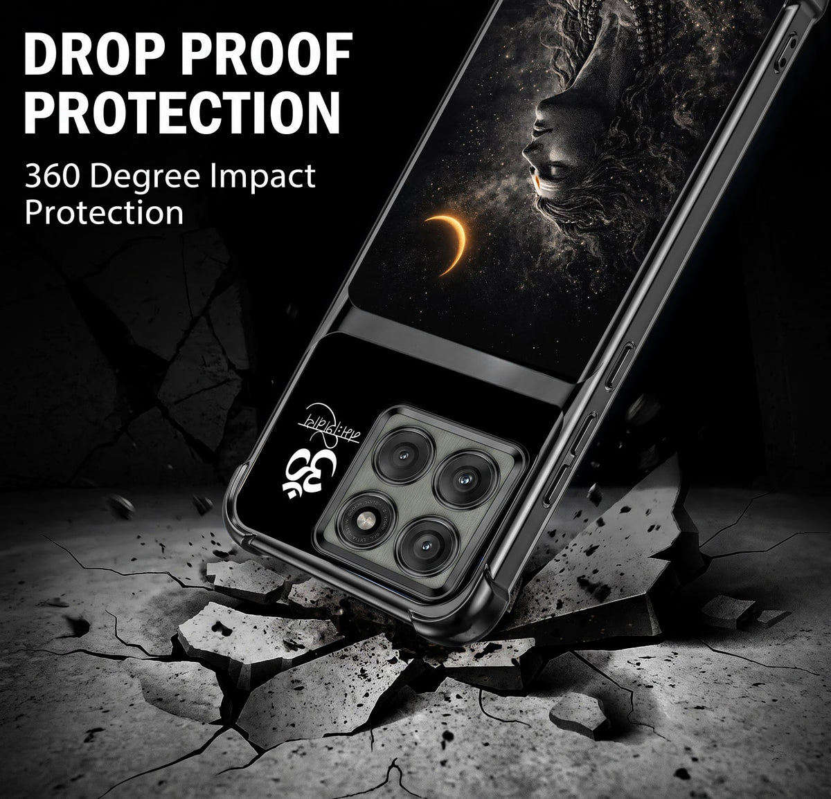 Motorola Edge 60 Pro 5G Eternal Shiva Dual-Tone Transparent Black Airbags Case