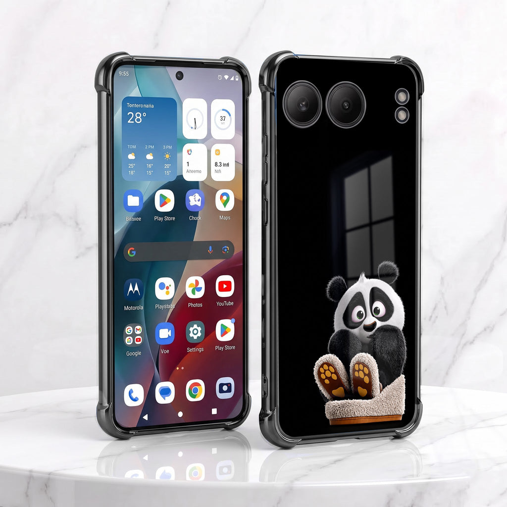One Plus Nord 4 5G Cute Panda Black Airbags Printed Back Case