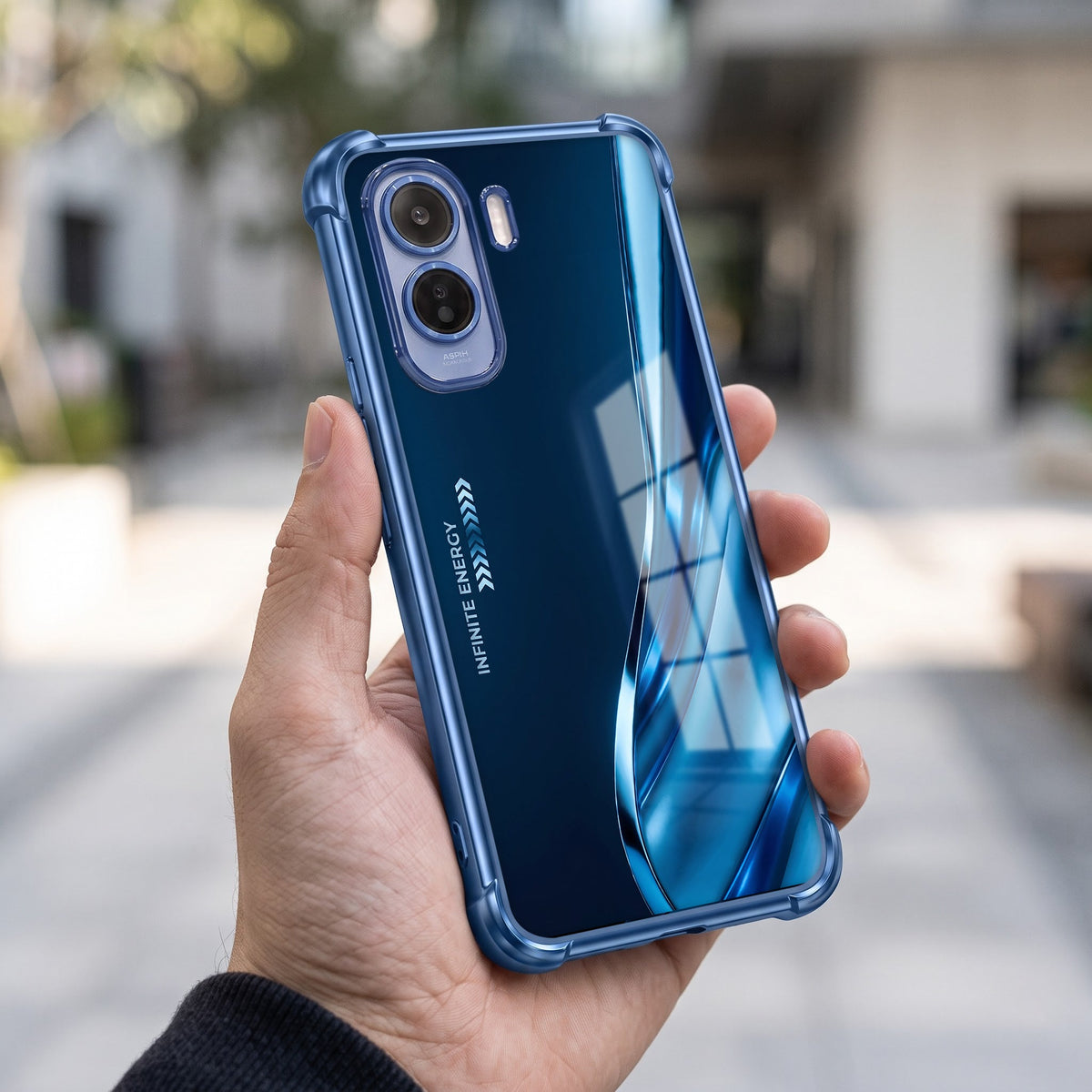 Vivo T5 Pro 5G Premium Infinity Energy Blue Airbags Printed Back Case