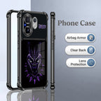 Vivo V60 5G Wakanda Forever Dual-Tone Transparent Black Airbags Case