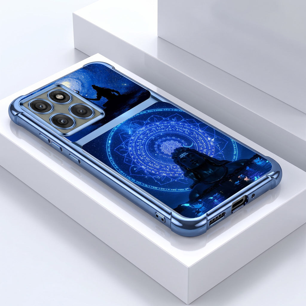 Motorola Edge 60 Pro 5G Adiyogi Dual-Tone Transparent Blue Airbags Case