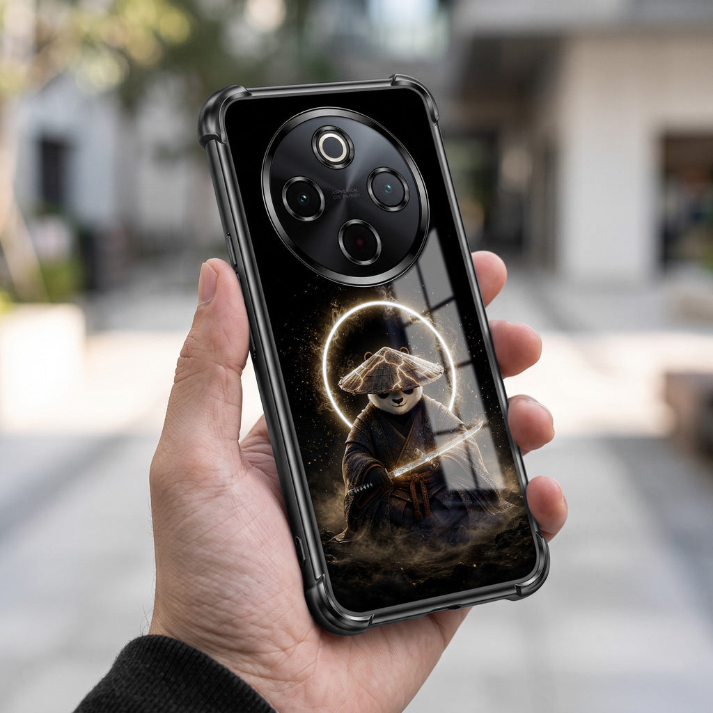 Vivo T4 5G Warrior Panda Black Airbags Printed Back Case