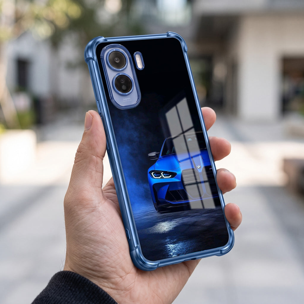 Vivo T5 Pro 5G BMW Sport Car Blue Airbags Printed Back Case