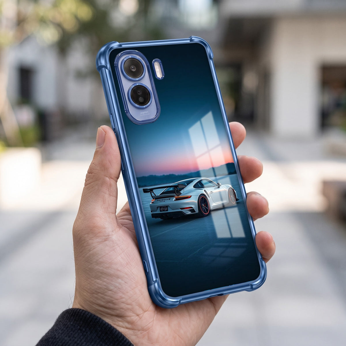 Vivo T5 Pro 5G Porsche Blue Airbags Printed Back Case