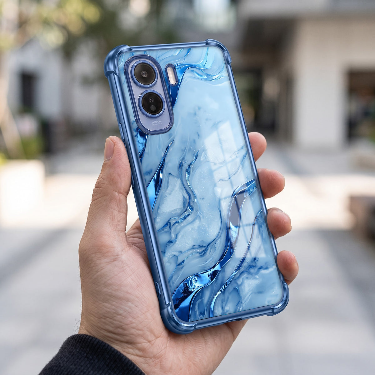 Vivo T5 Pro 5G Marvel Texture  Blue Airbags Printed Back Case