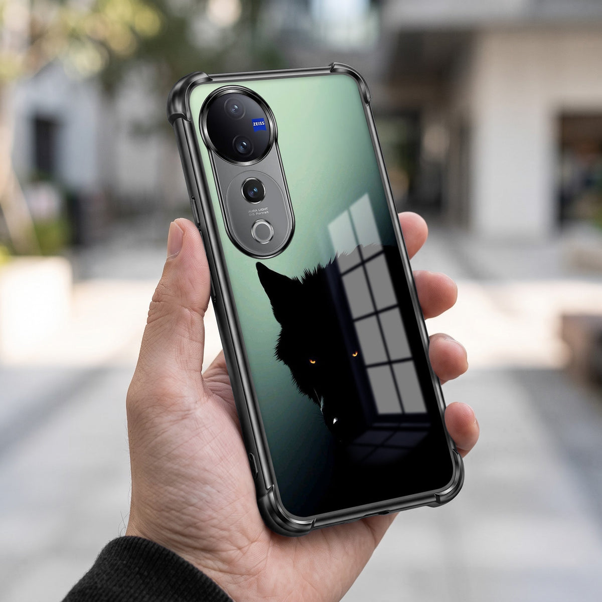Vivo V40 Pro 5G Shadow Prowler Black Airbags Printed Back Case