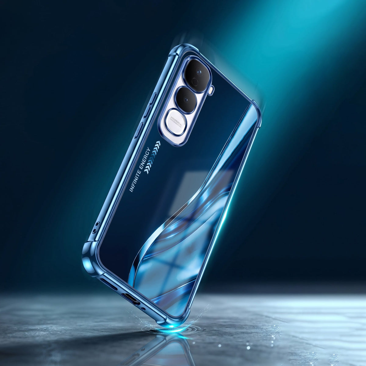 Vivo Y400 Pro 5G Premium Infinity Energy Blue Airbags Printed Back Case