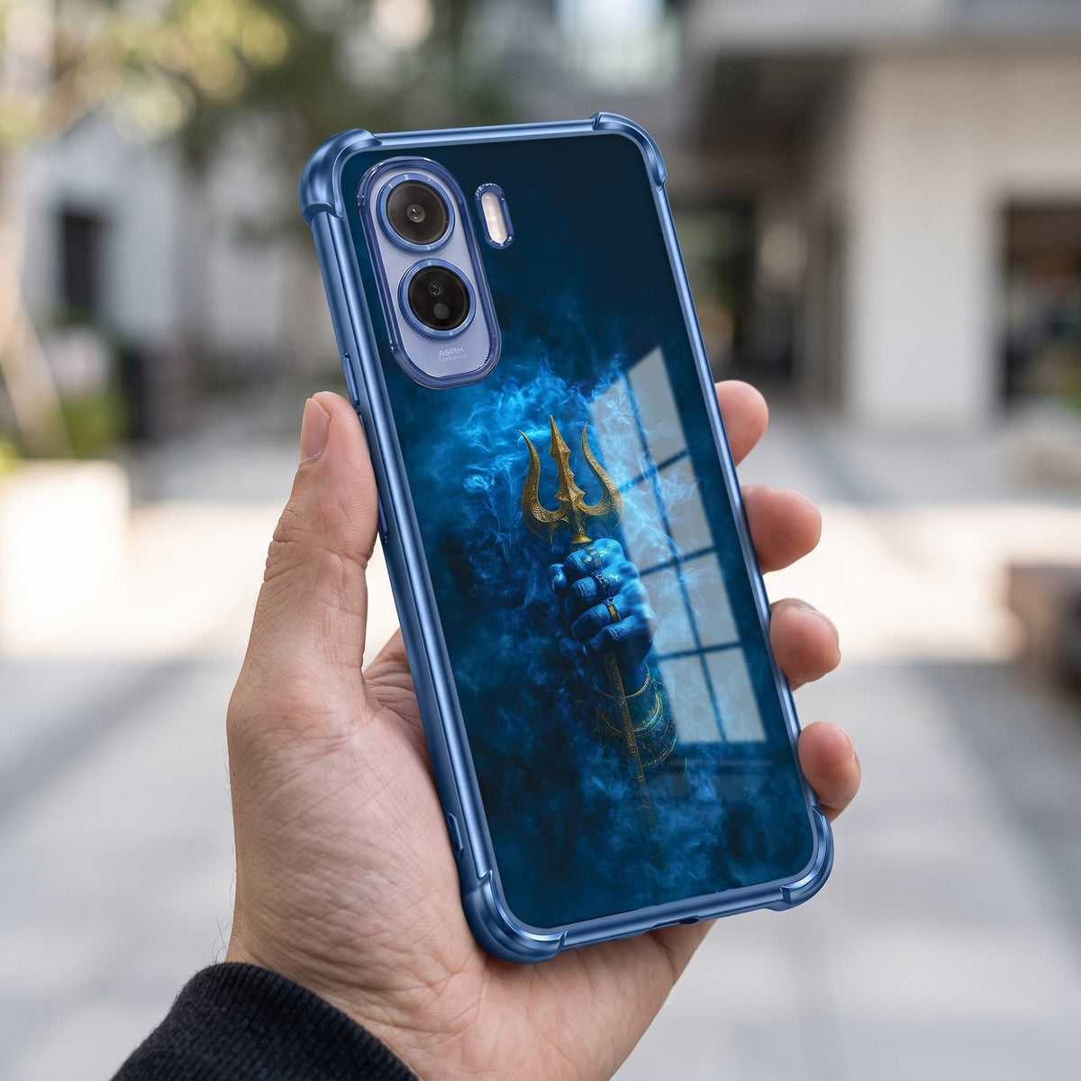 Vivo T5 Pro 5G Premium Shiv Trishul Blue Airbags Printed Back Case